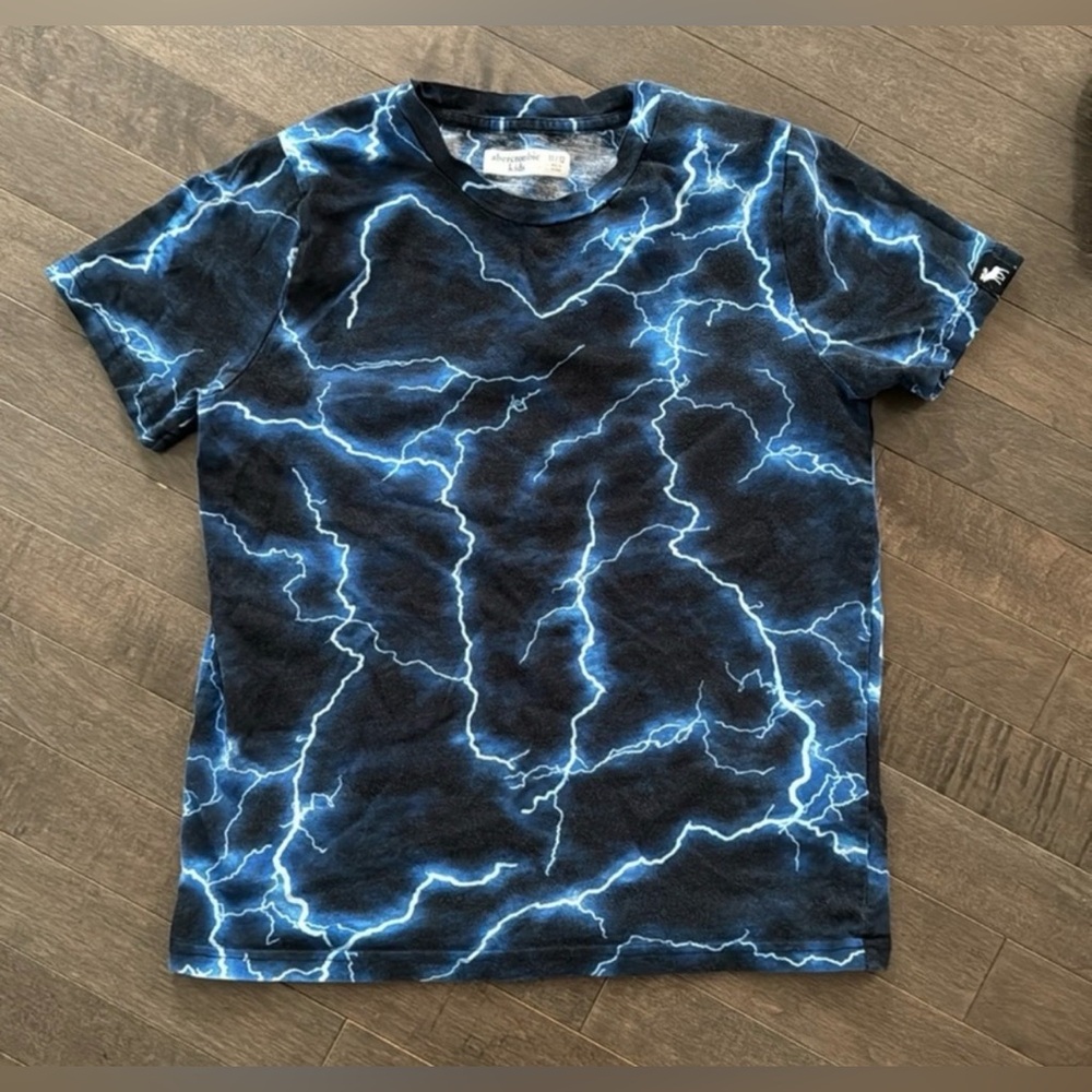 abercrombie kids Blue & Black Lightning Tee